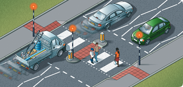 Zebra crossings with a central island are separate crossings