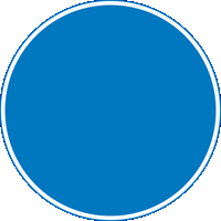 What does a circular traffic sign with a blue background do ...