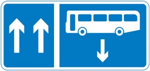 Contraflow Bus Lane Sign