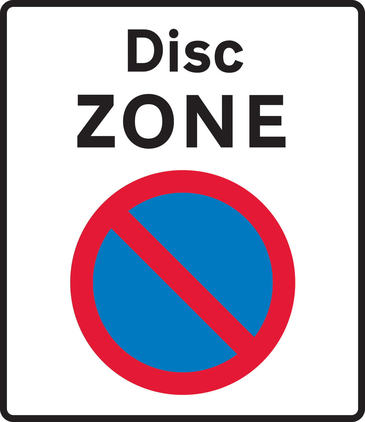Disc parking zone sign - Theory Test