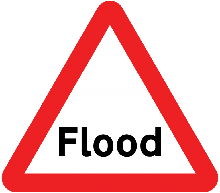 Flood warning sign - Theory Test