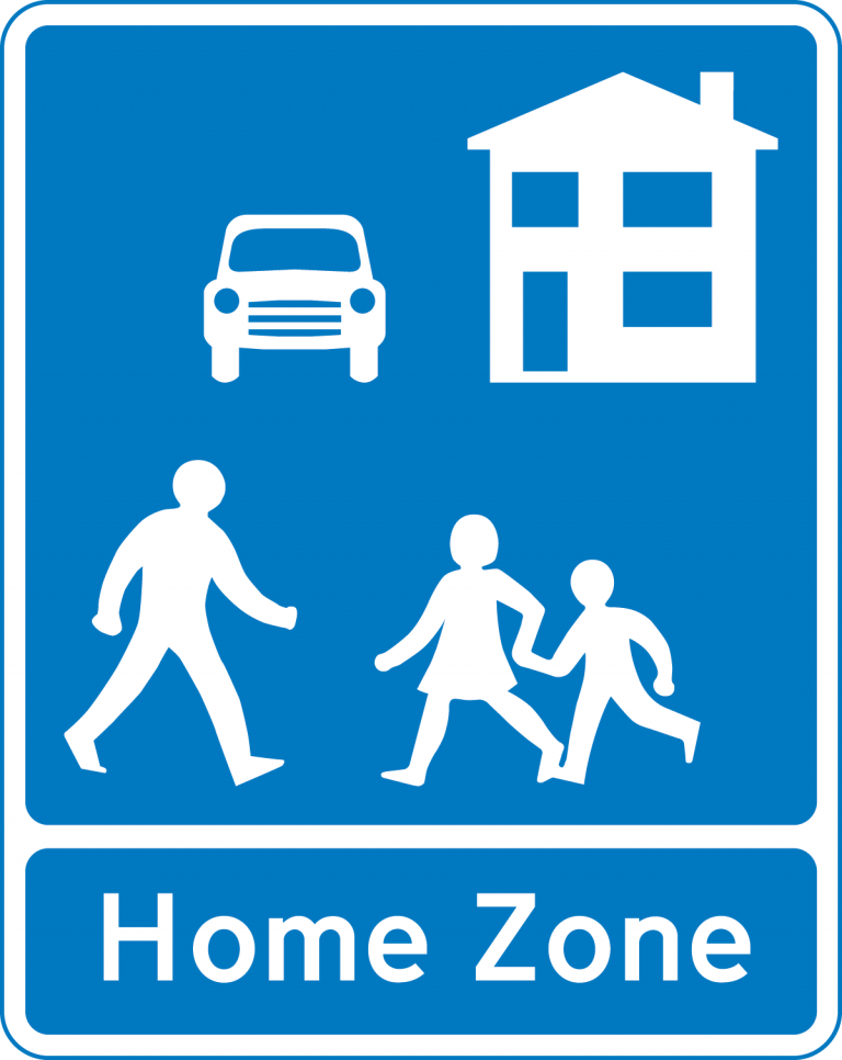 Home zone sign - Theory Test