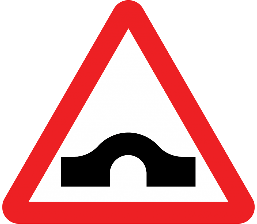 Hump bridge road sign - Theory Test