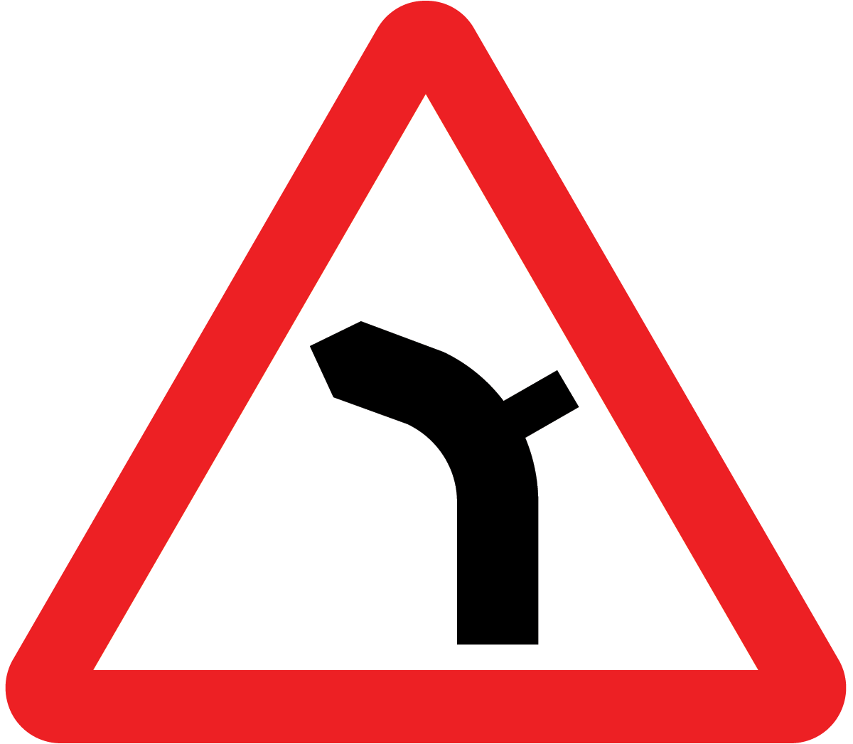 Left Bend Ahead Junction Sign Theory Test