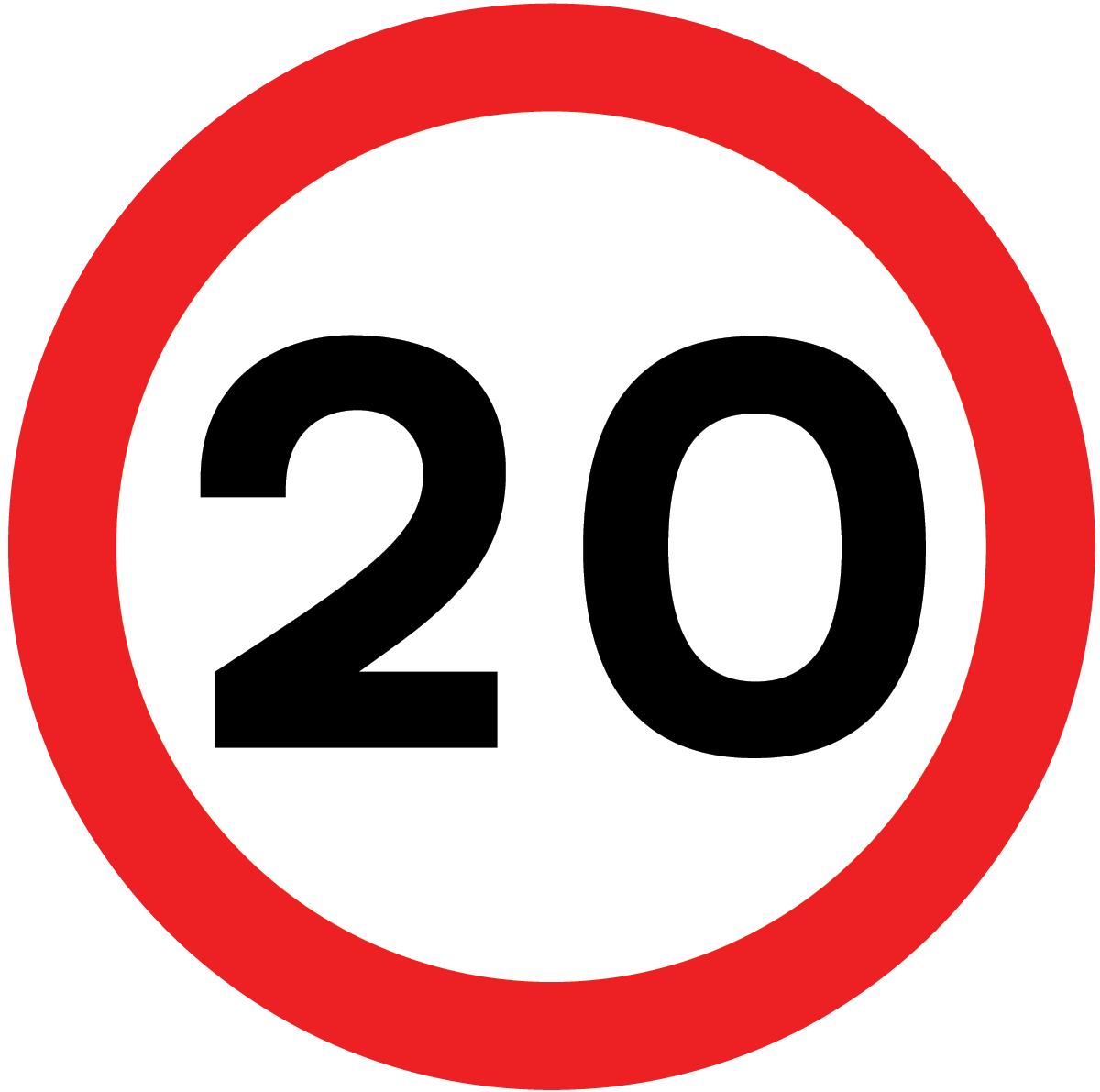 Maximum Speed Limit Sign 20 Mph Theory Test   Maximum Speed Limit Sign 20 Mph 