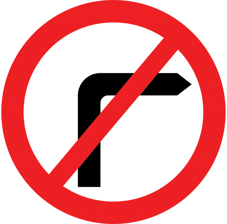 no-right-turn-sign-theory-test