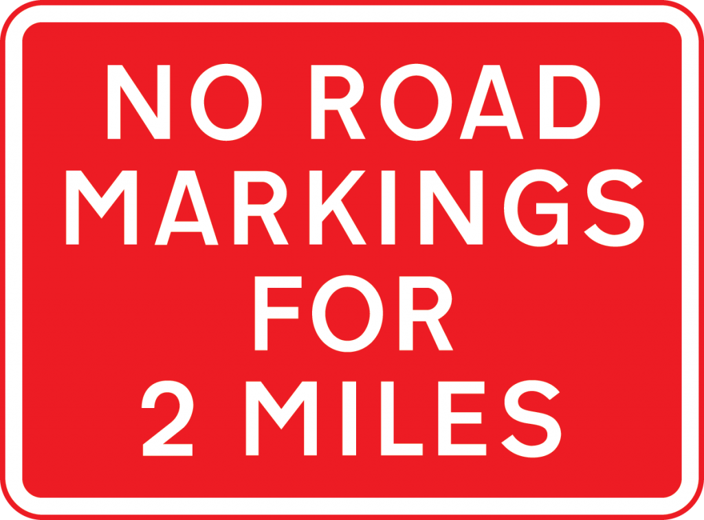 no-road-markings-for-2-miles-sign-theory-test