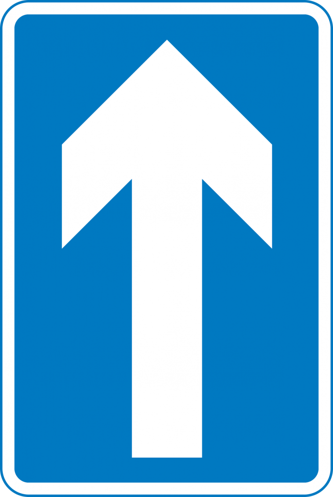 One-way traffic sign - Theory Test