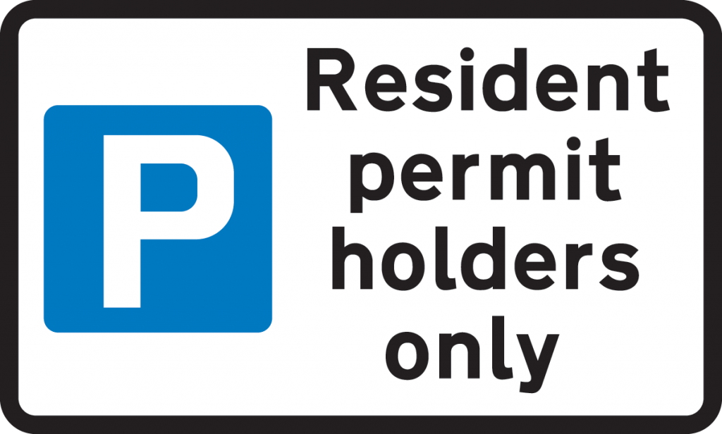 Resident Permit Holders Only Sign Theory Test