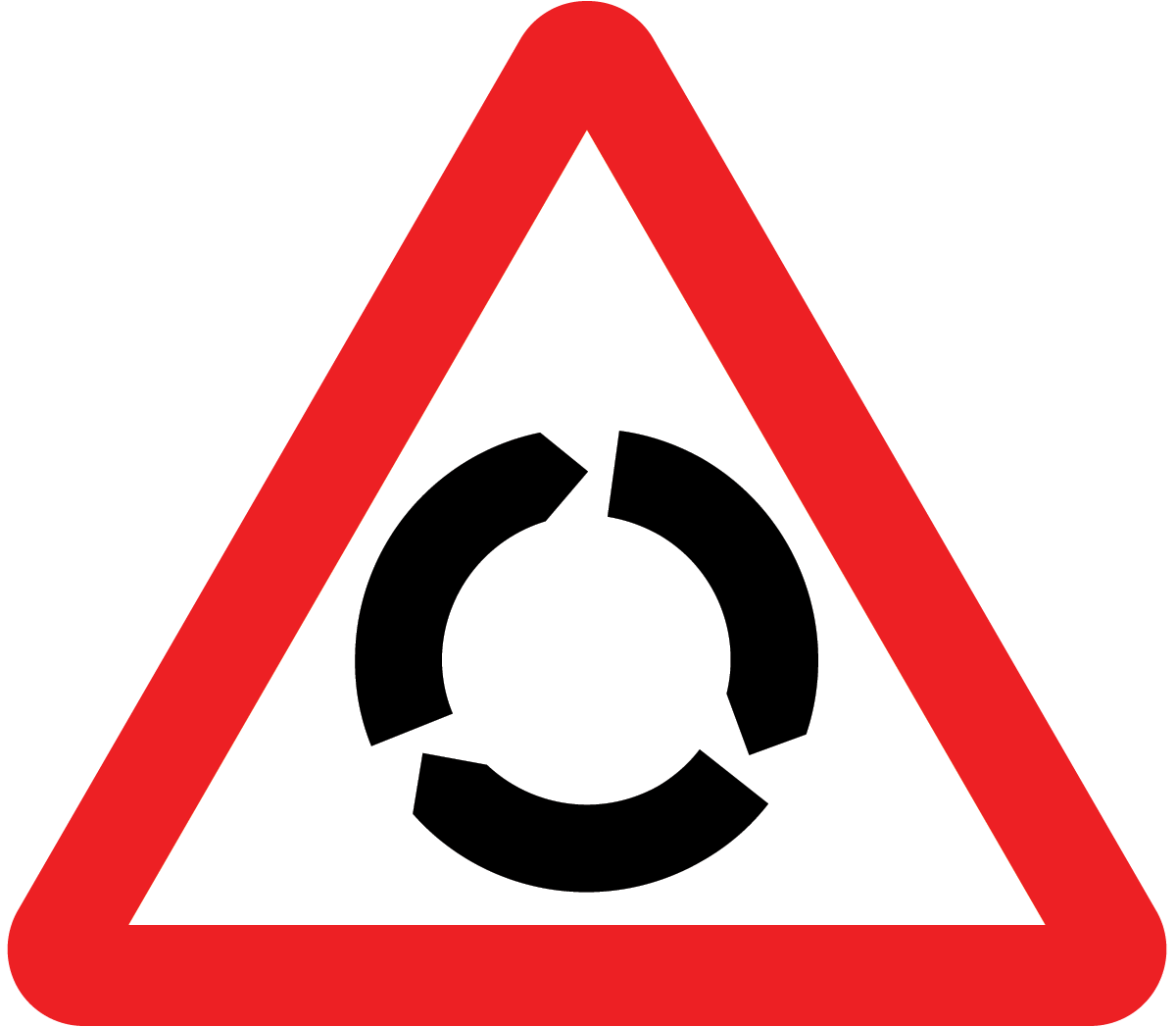 Roundabout sign - Theory Test