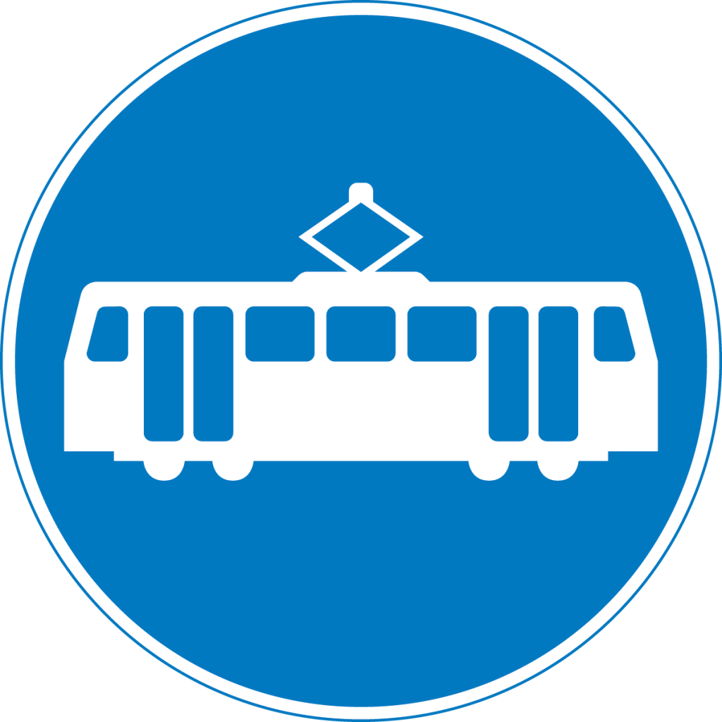 route-for-trams-only-sign-theory-test