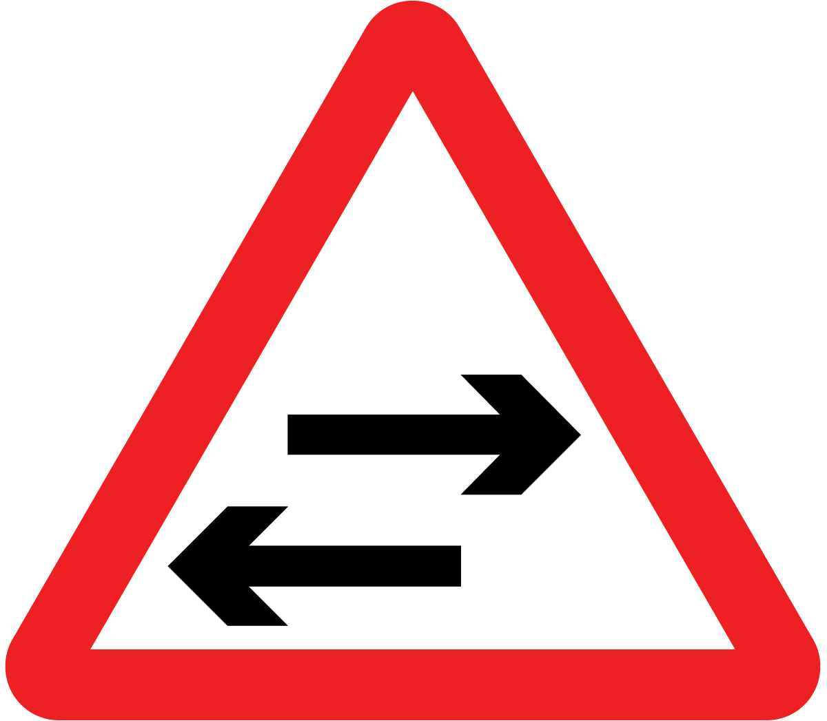 two way traffic sign means